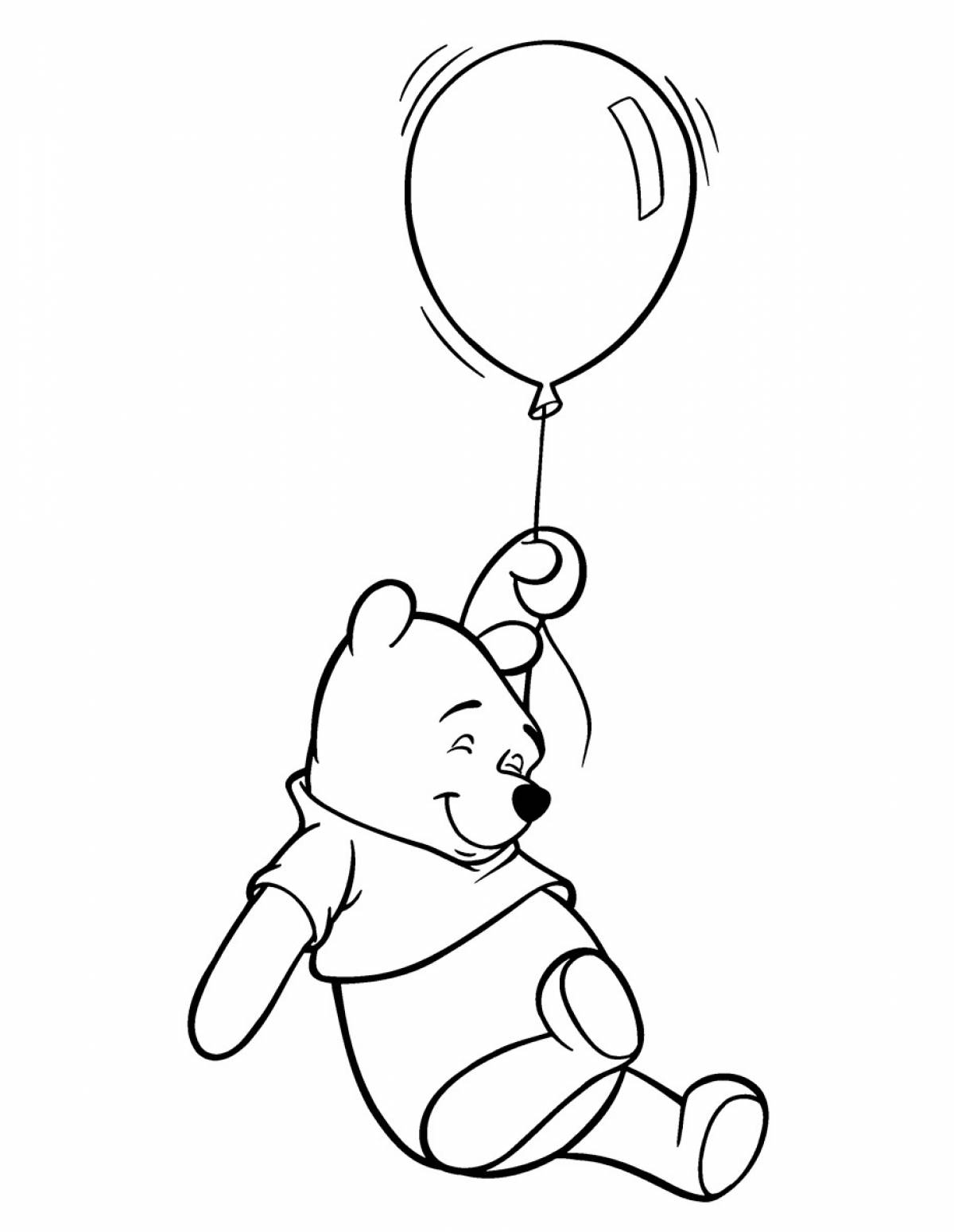 Winnie the pooh and balloon
