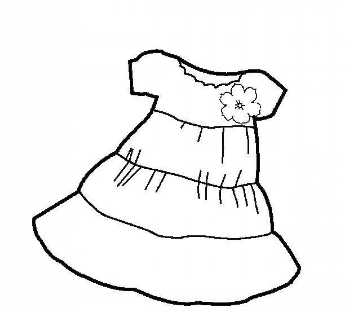 Платье для раскрашивания малышам