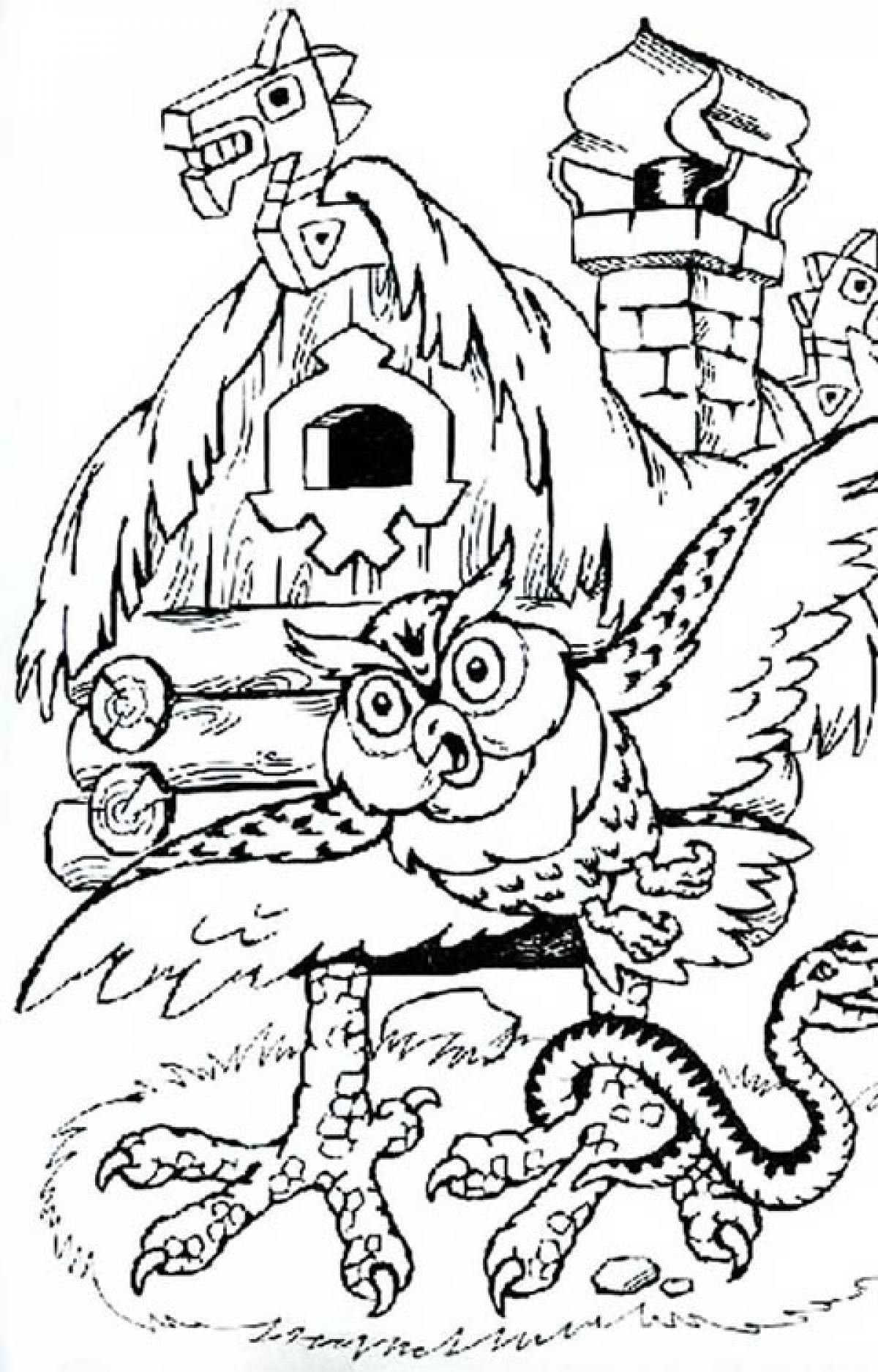 Owl and hut