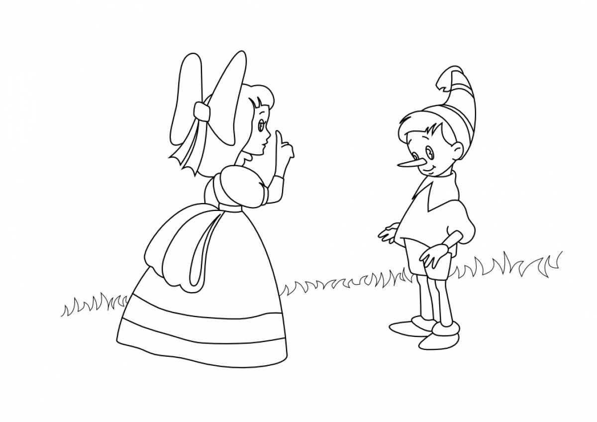 Pinocchio and Malvina