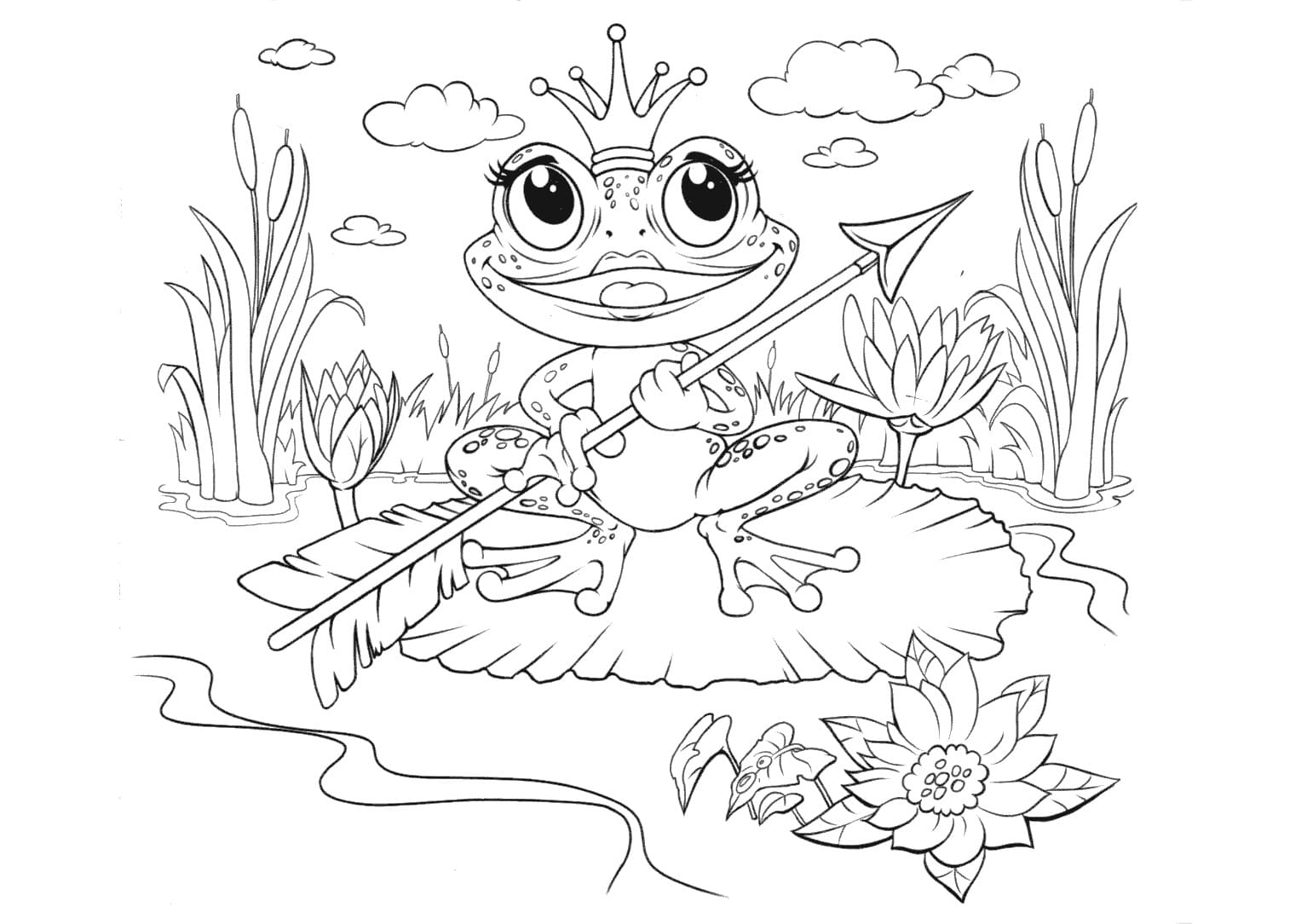 Princess frog in the swamp