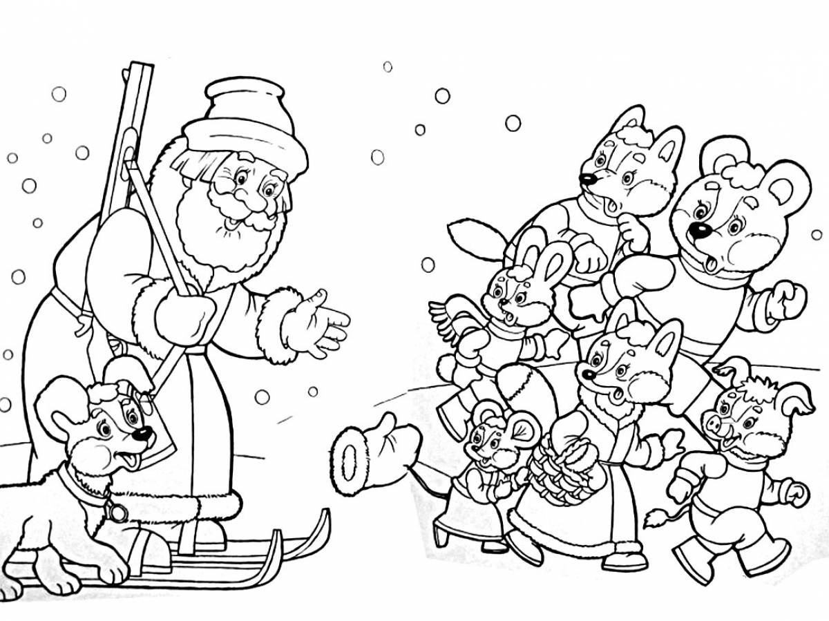 Mitten coloring page