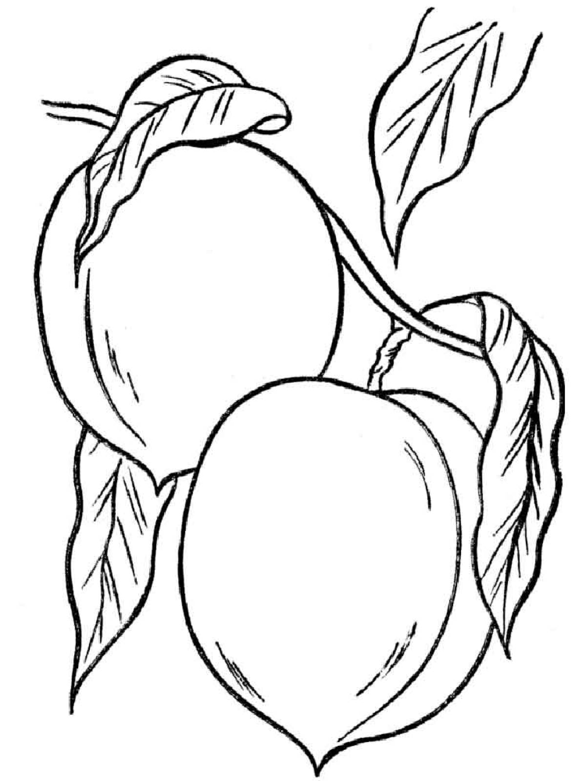 Peach coloring page