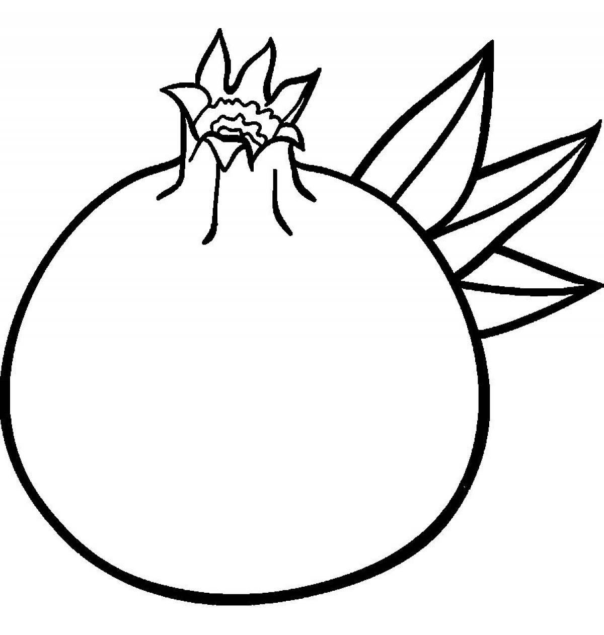 Pomegranate coloring page