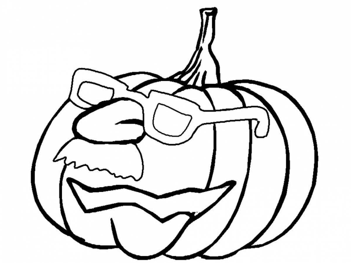 Pumpkin with glasses
