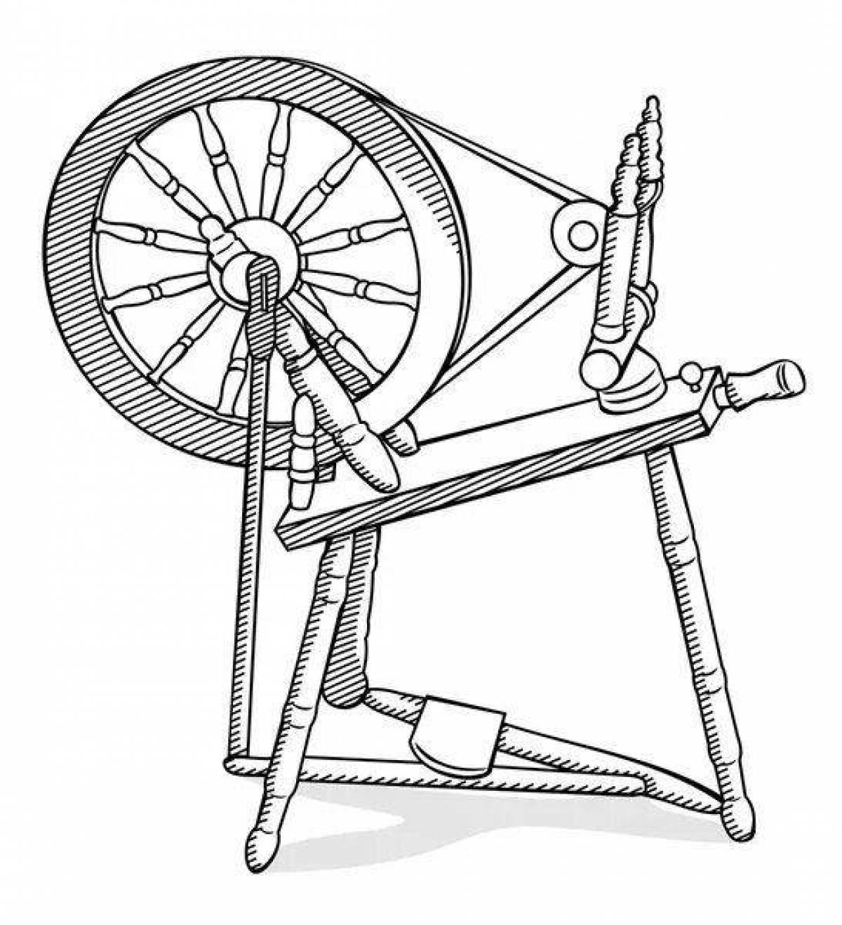 Рисунок веретена и прялки