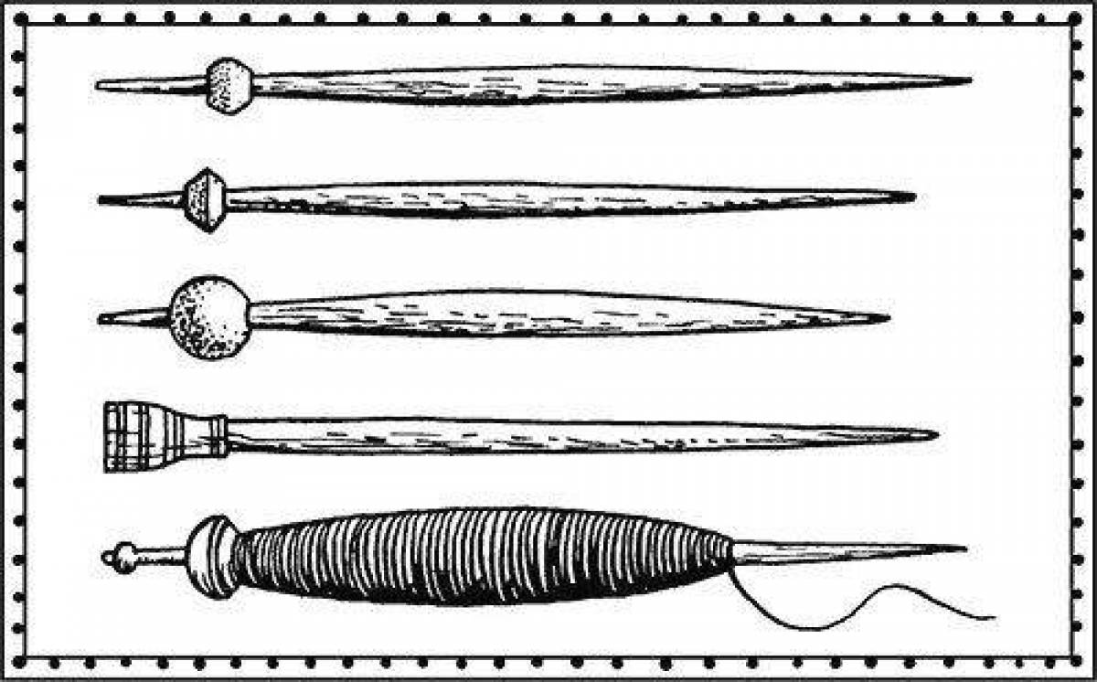 Рисунок веретена и прялки