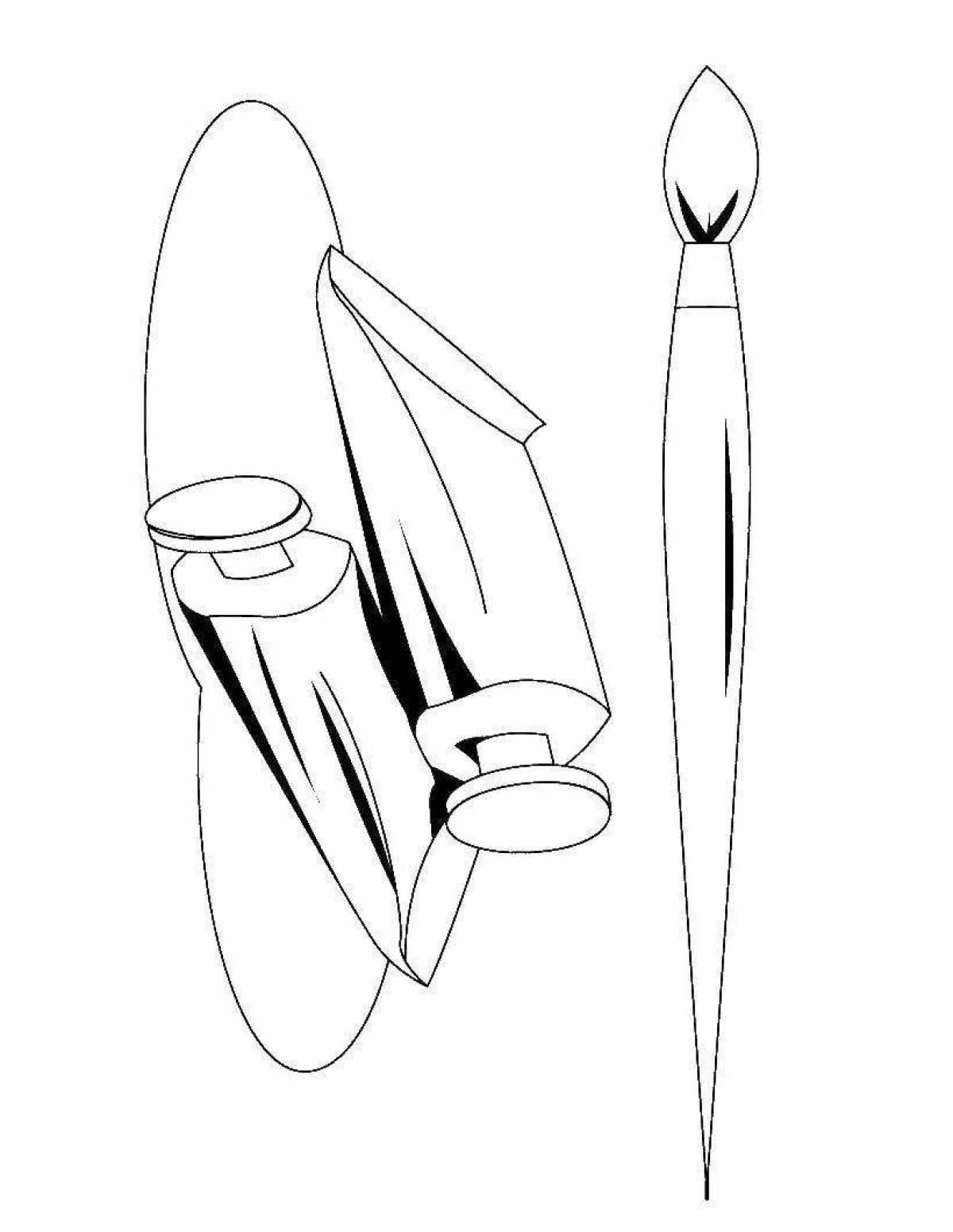 Раскрасить кисточкой. Кисточка раскраска. Кисточка для рисования раскраска. Кисточка раскраска для детей. Трафарет Кисточки.
