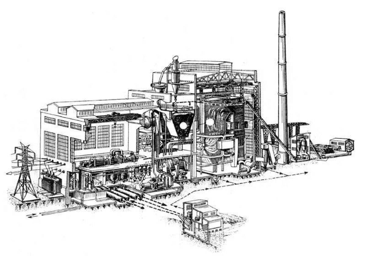Электростанция рисунок. Проектирование электростанции. ТЭЦ. ТЭЦ модель. ТЭЦ В разрезе.