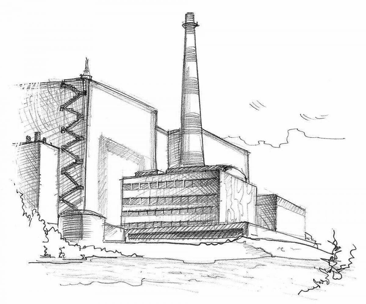 Тепловая электростанция рисунок. Атомная станция Волгодонск набросок. Атомная электростанция Чернобыль рисунок. Кольская атомная станция рисунки. Чернобыльская станция АЭС карандашом.