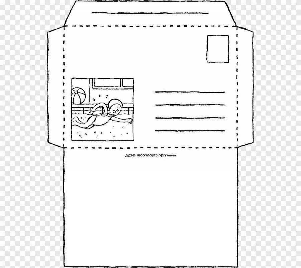 Картинка письмо распечатать. Конверт для письма. Конверт раскраска. Разрисовка конверта. Раскраска конверт для письма.