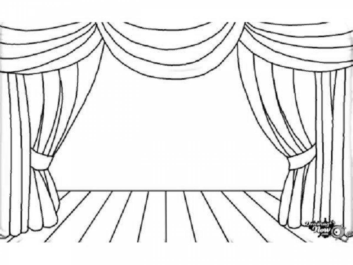 Рисунок занавес для сцены