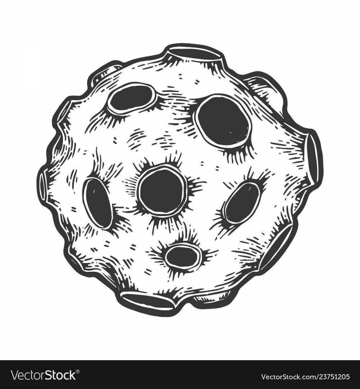 Метеорит рисунок карандашом для детей