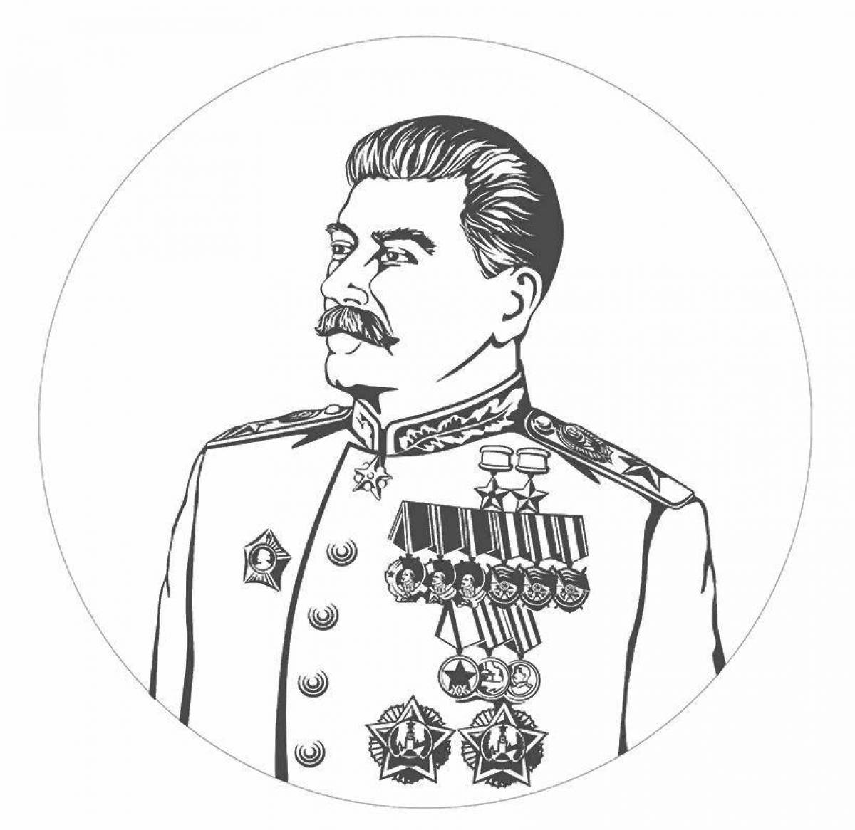 Раскраска Сталин