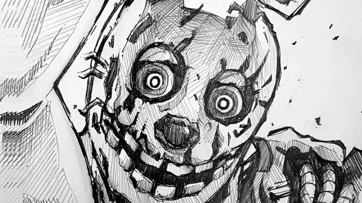 Springtrap bright coloring page