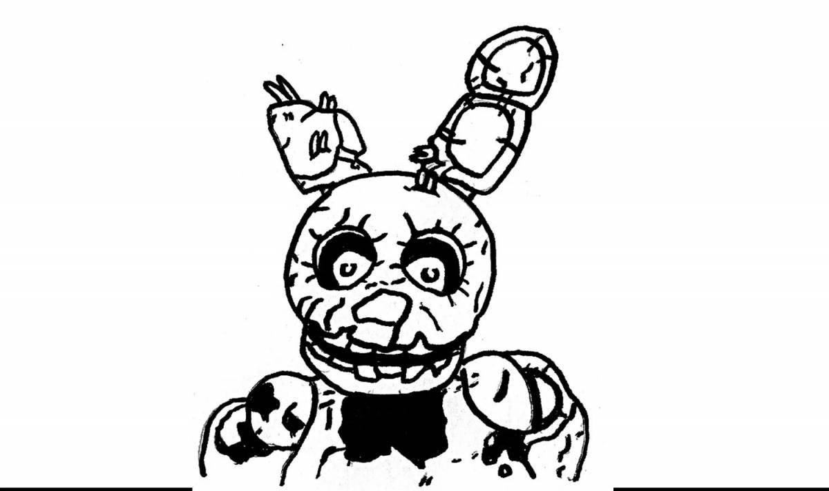 Radiant springtrap coloring page