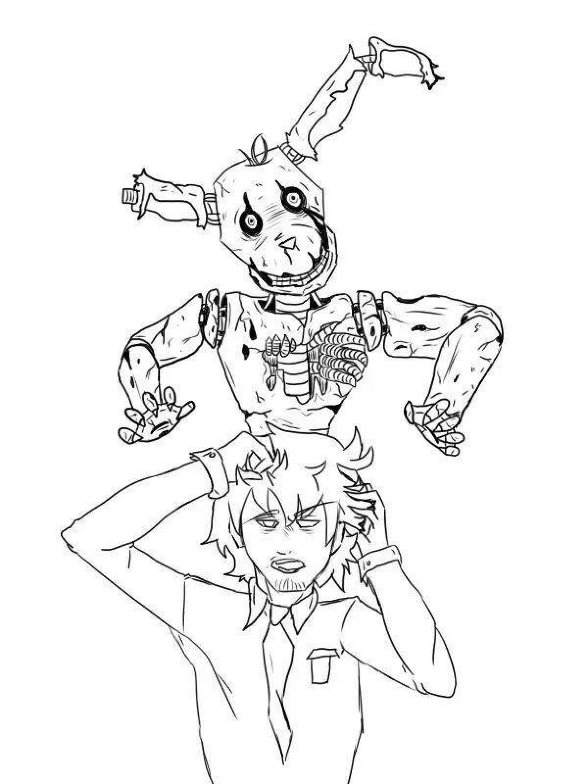 Springtrap live coloring page