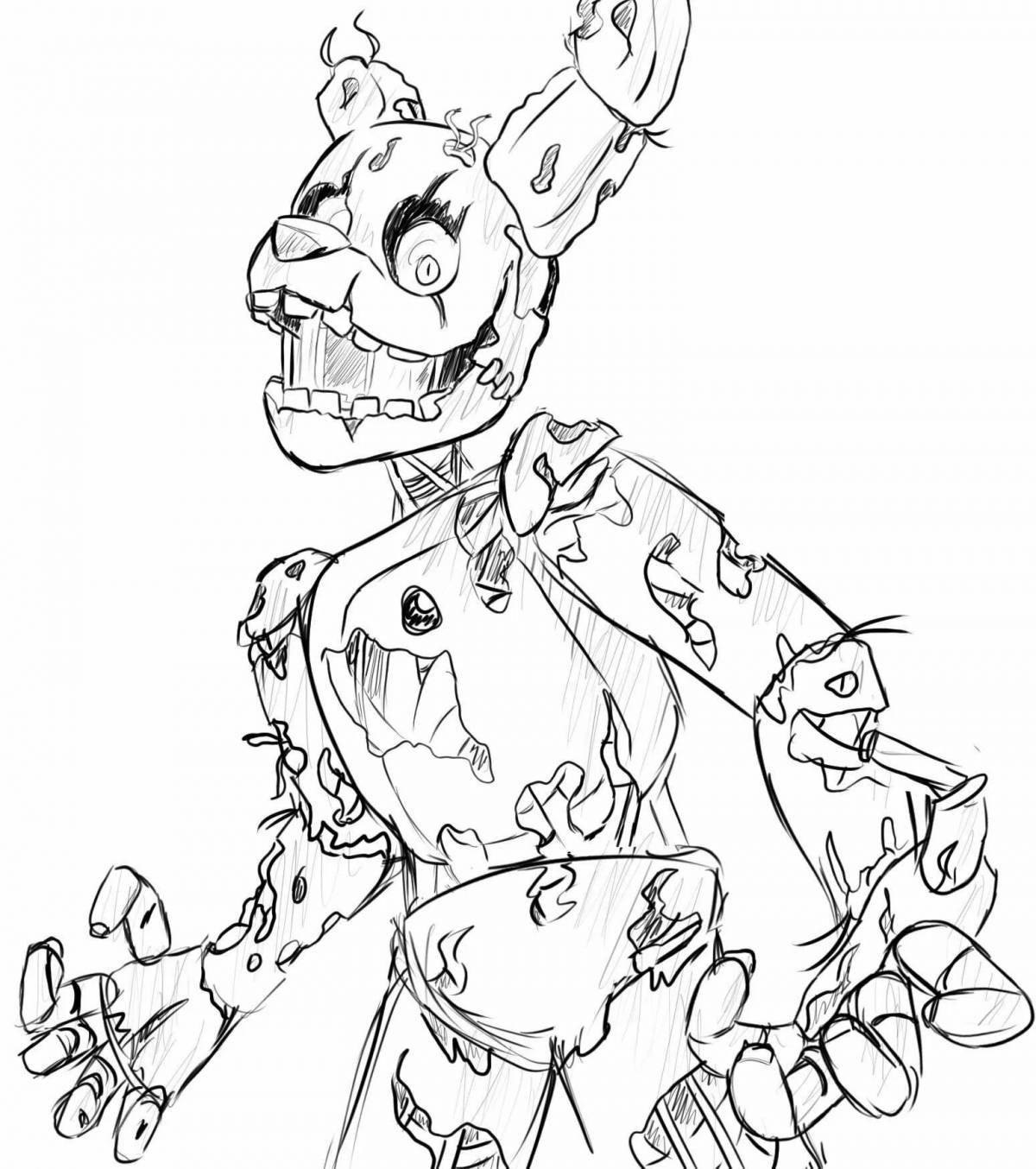 Exciting springtrap coloring