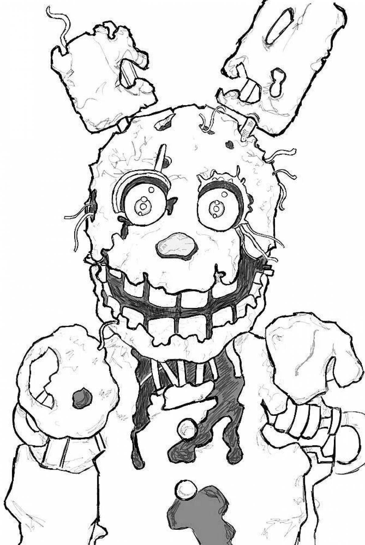 Dynamic springtrap coloring page