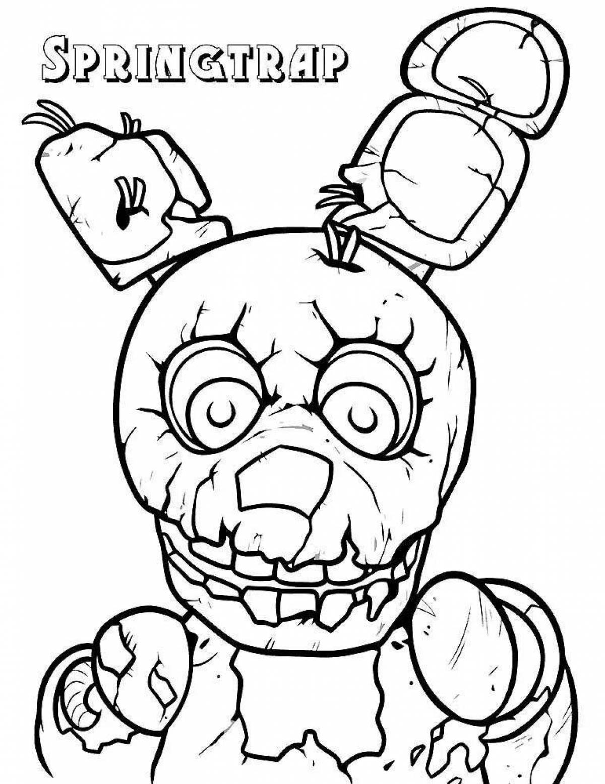 Springtrap animated coloring page