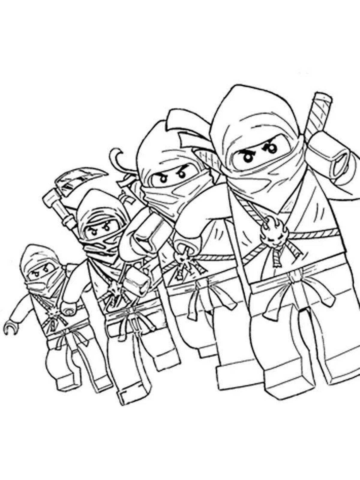 Amazing ninjago coloring book