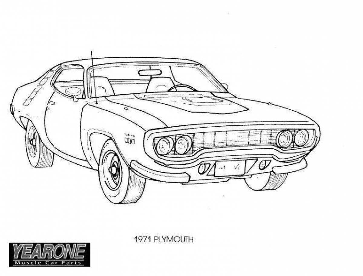 Coloring page funny pontiac