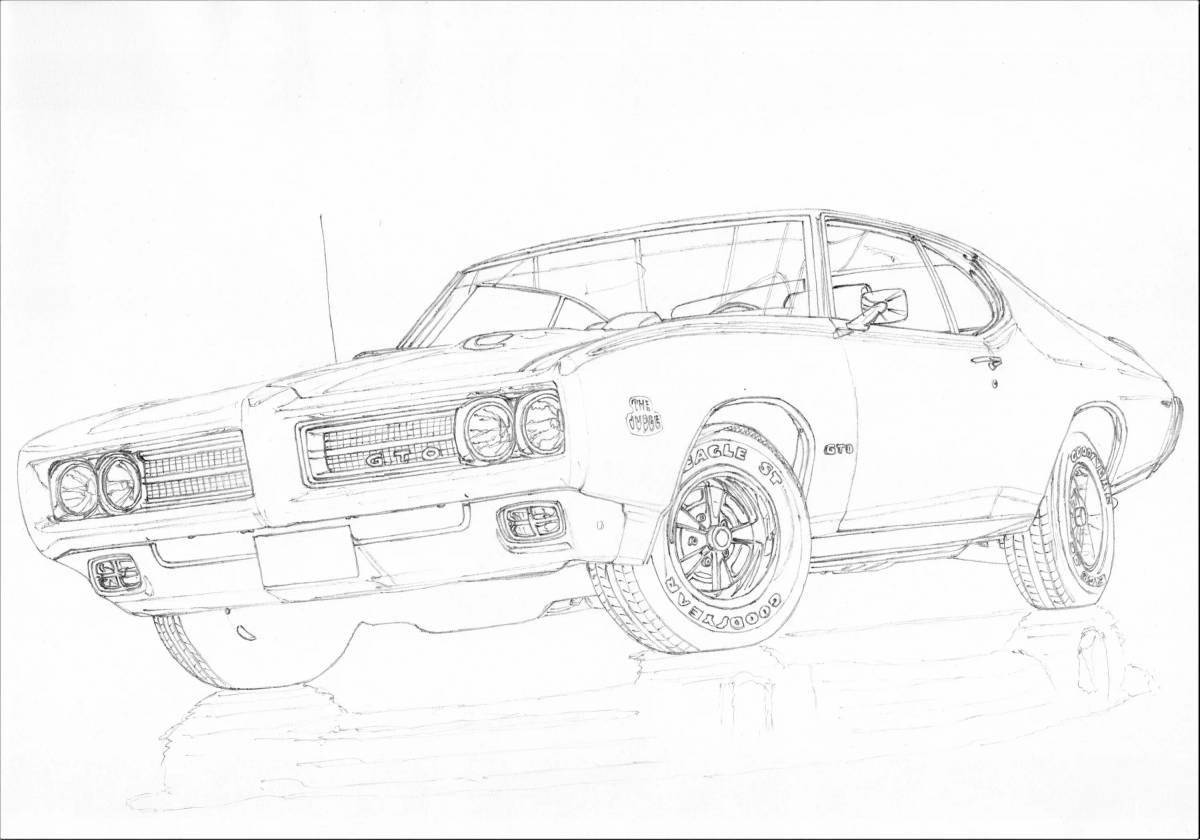 Coloring page stylish pontiac