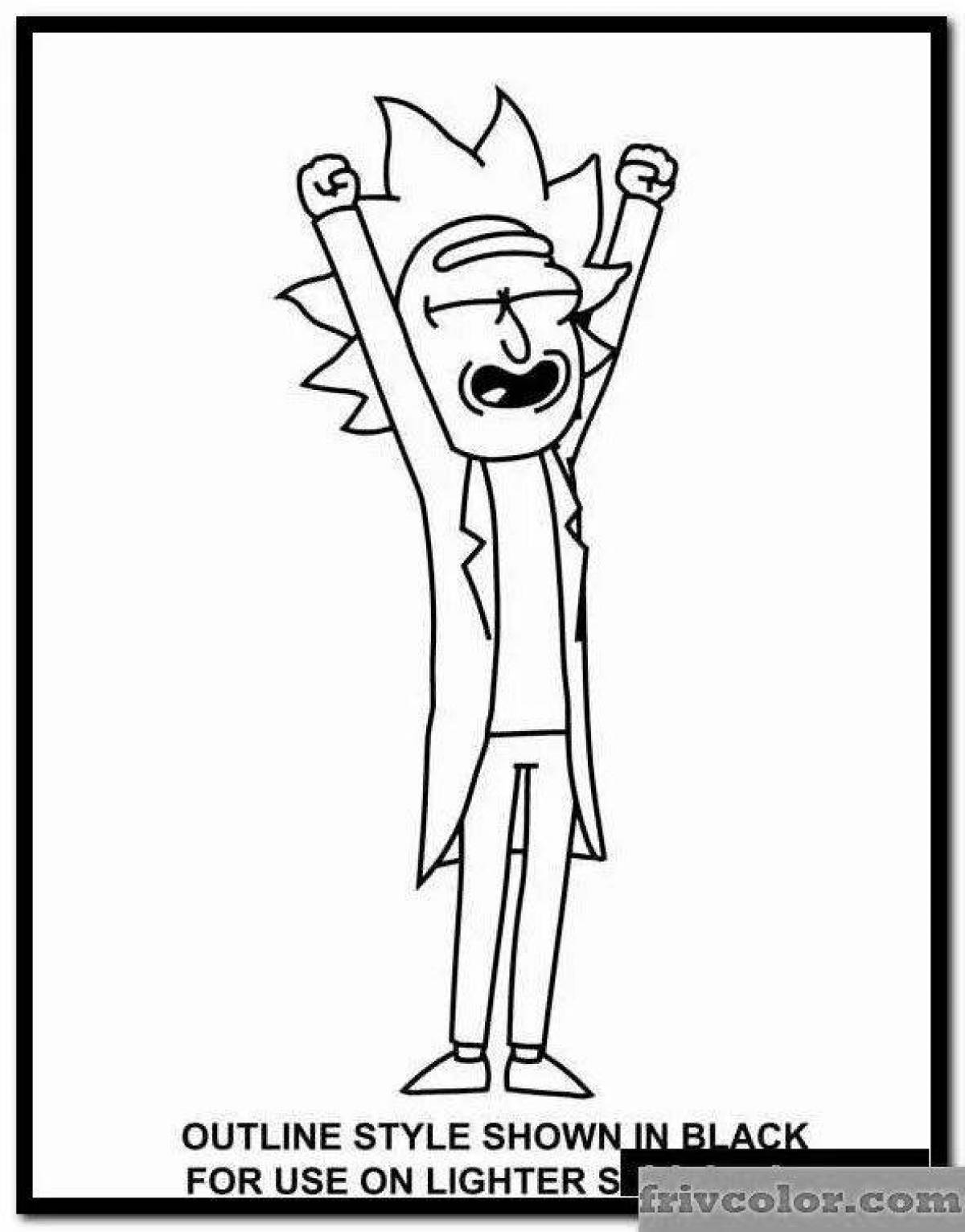 Coloring playful rick