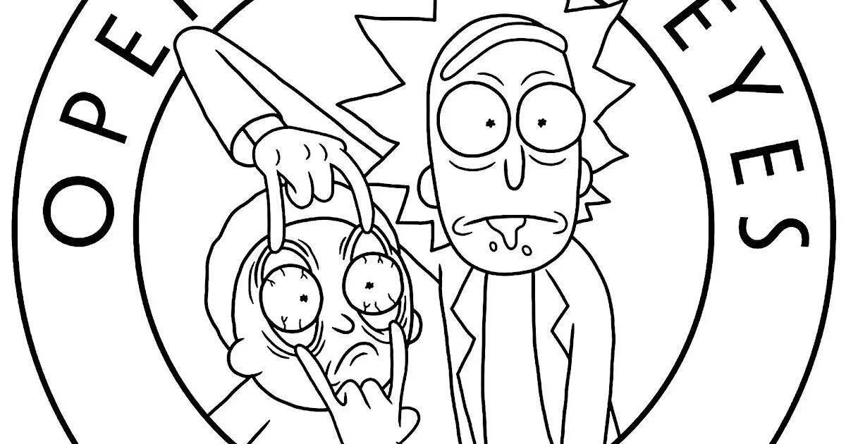 Jolly rick coloring page