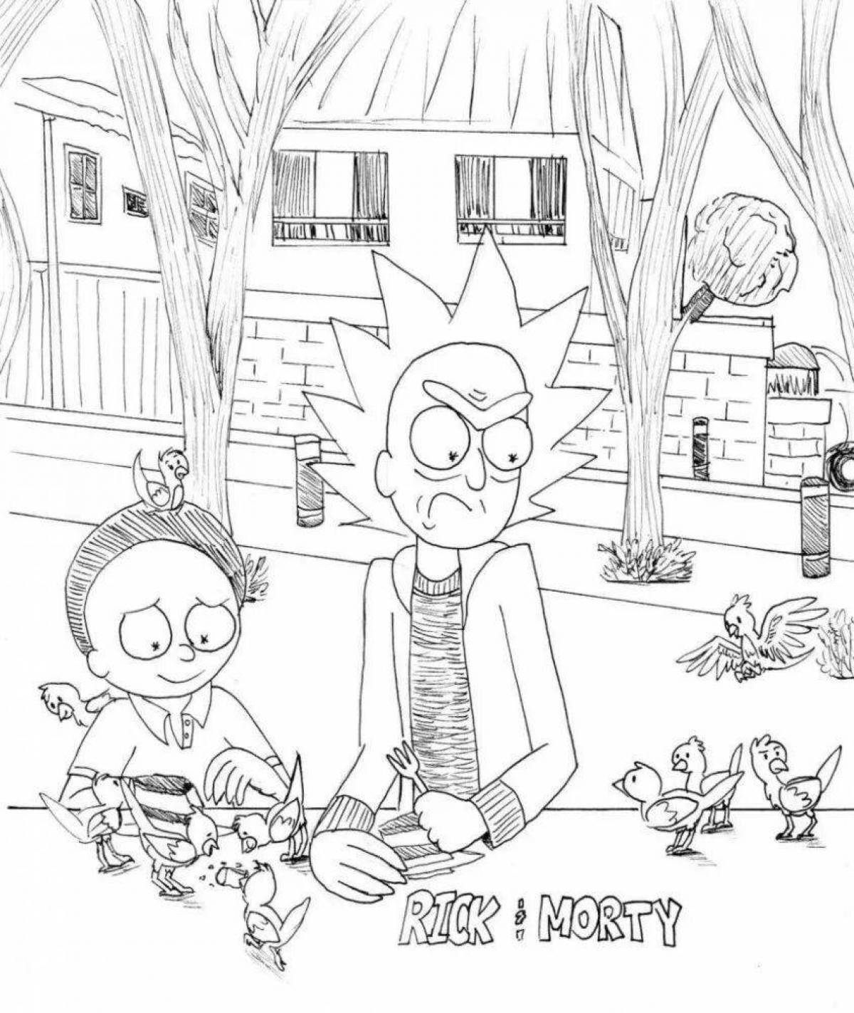 Rick's exciting coloring page
