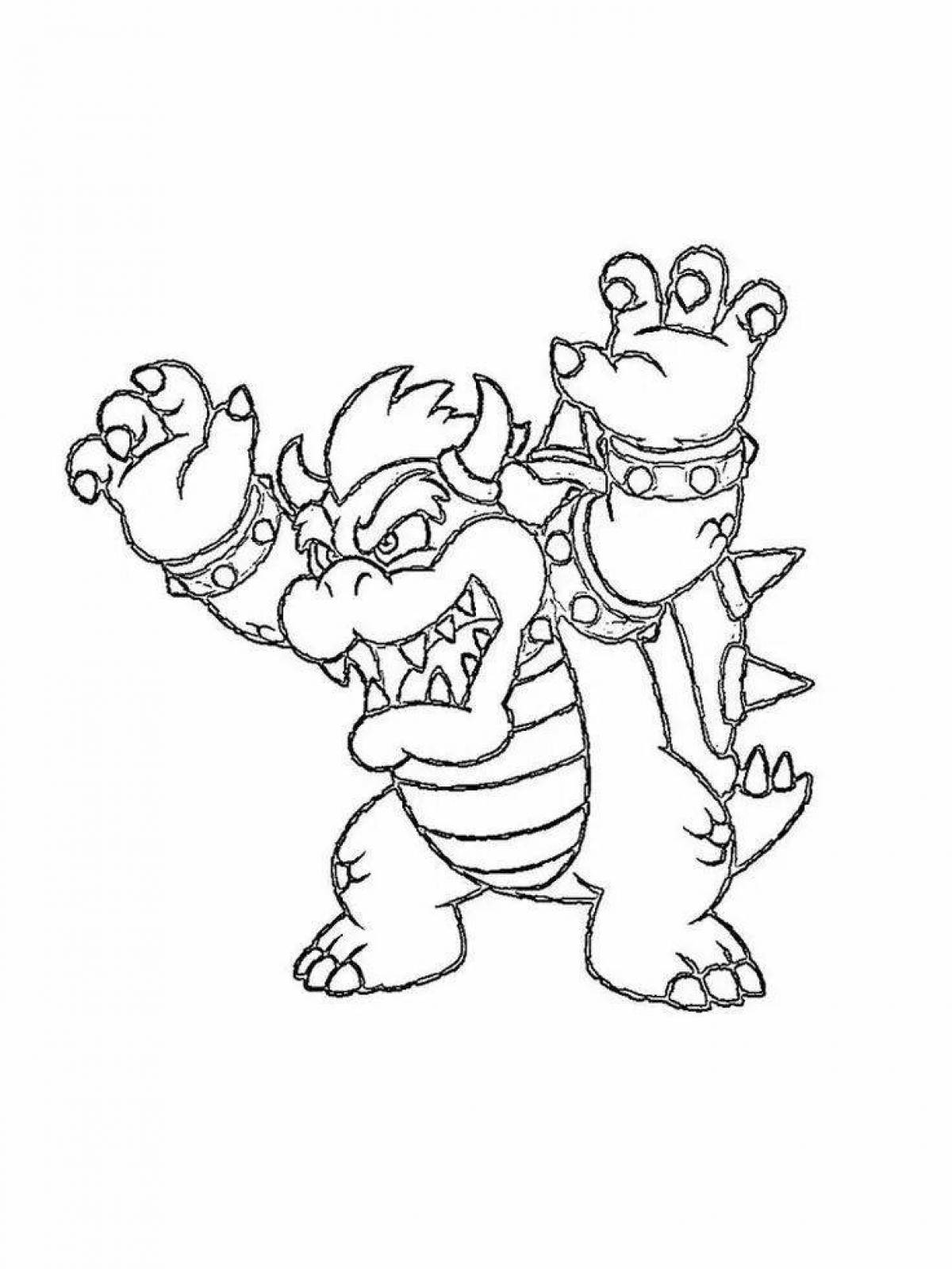 Bowser glowing coloring book