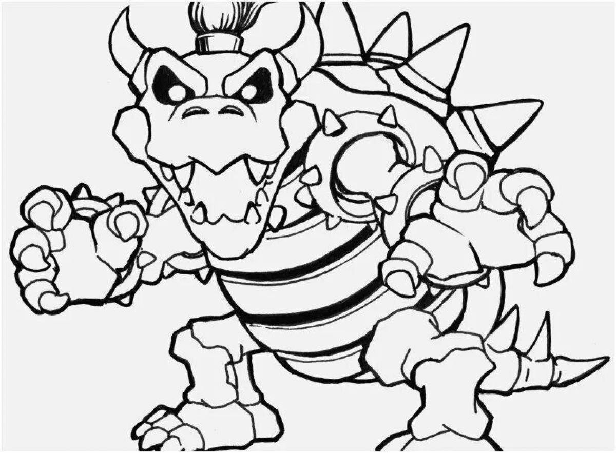 Animated bowser coloring book