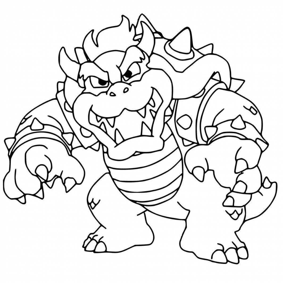 Charming bowser coloring book