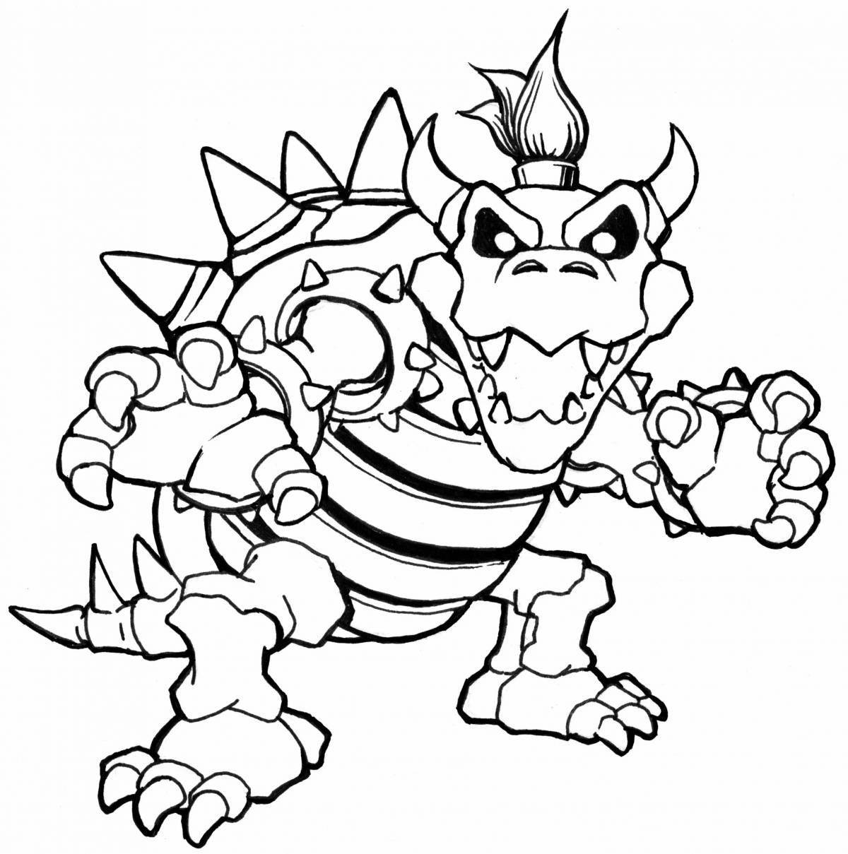 Awesome bowser coloring book