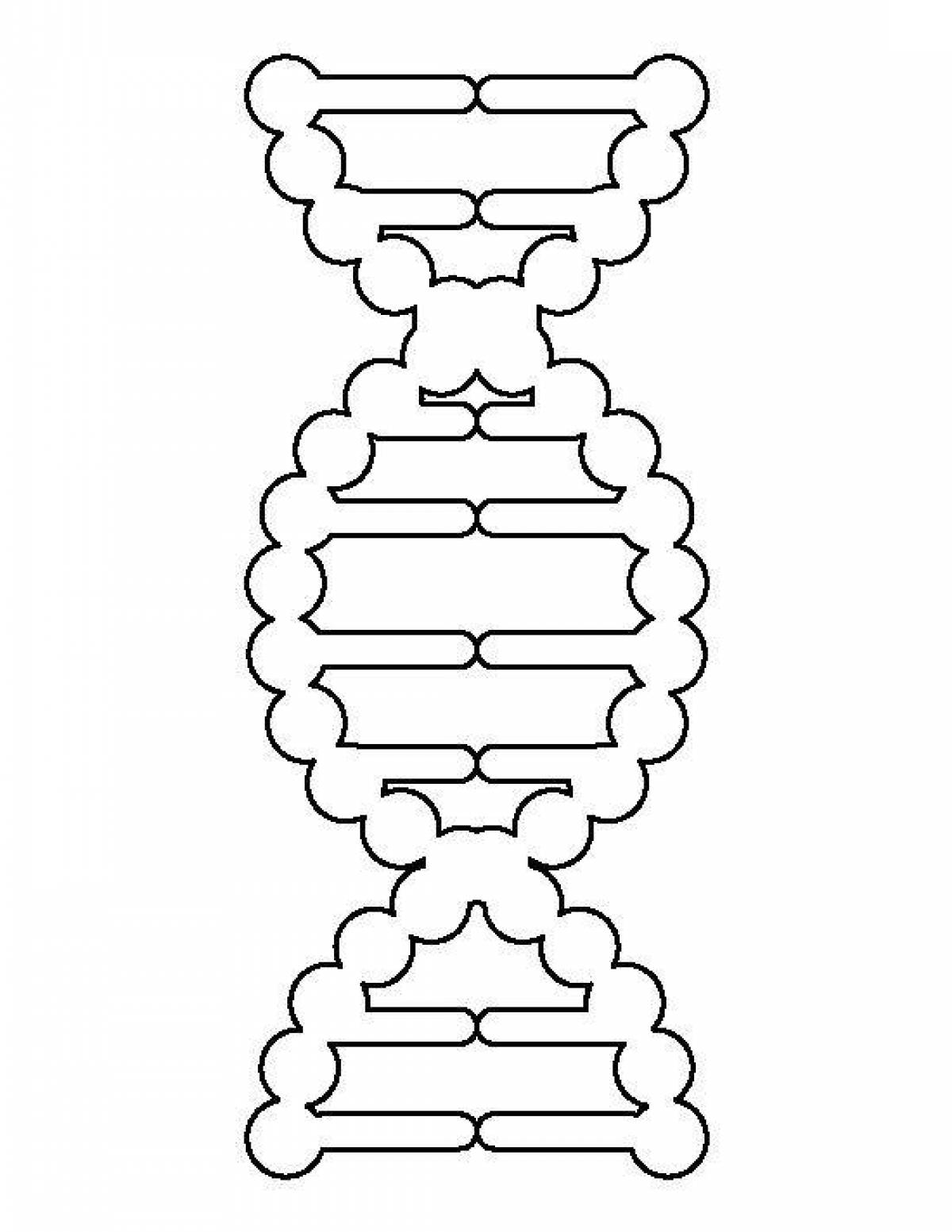 Complex dna coloring page