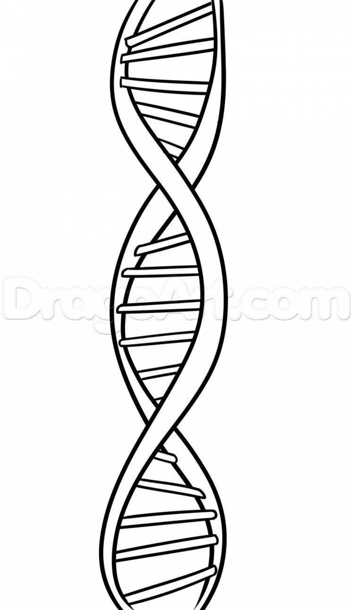 Tempting dna coloring page