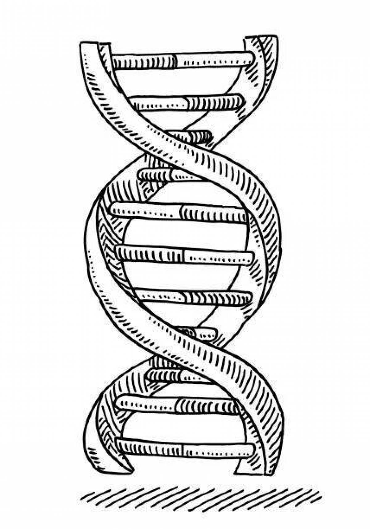 Glitter dna coloring page