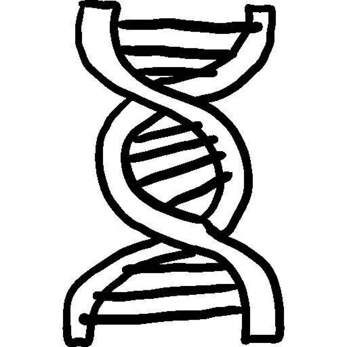 Glowing dna coloring page