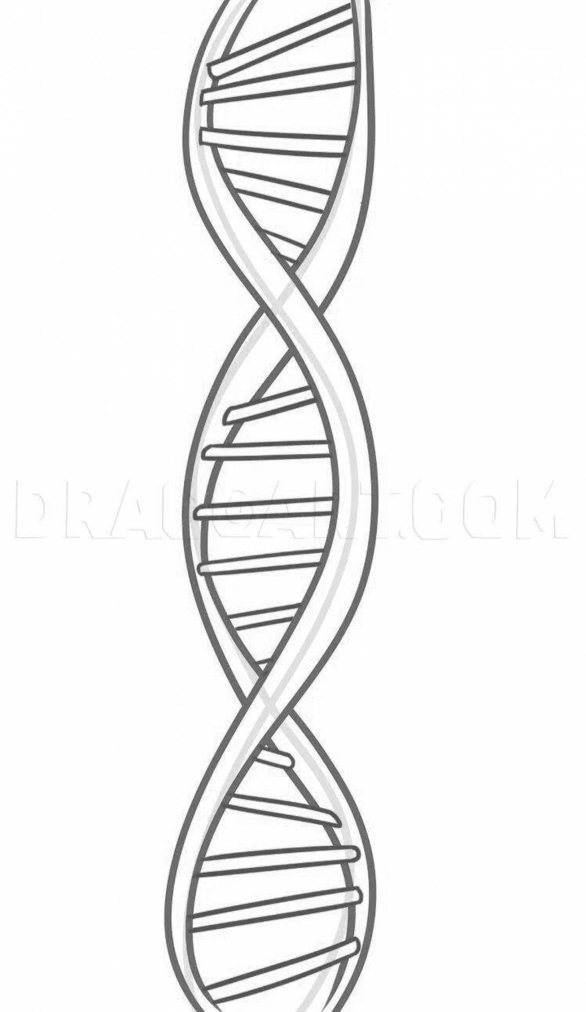 Glowing dna coloring page