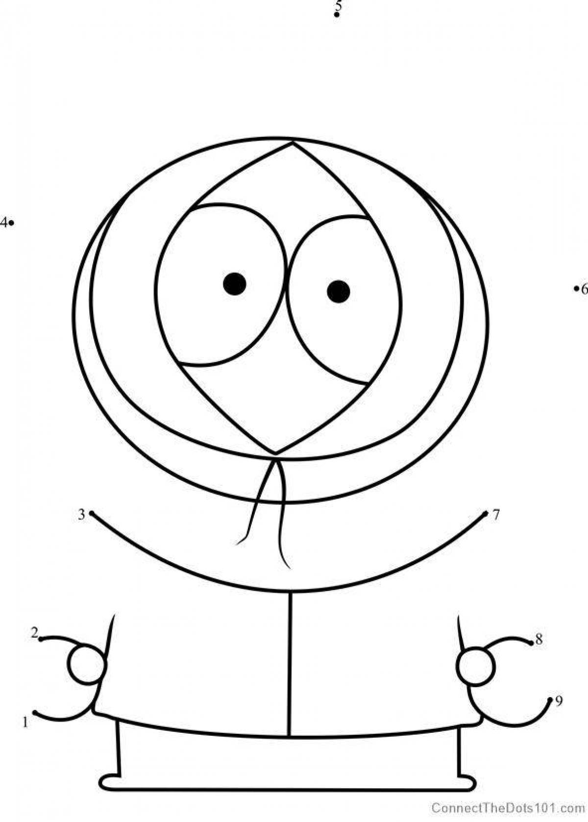 Kenny's bright coloring page