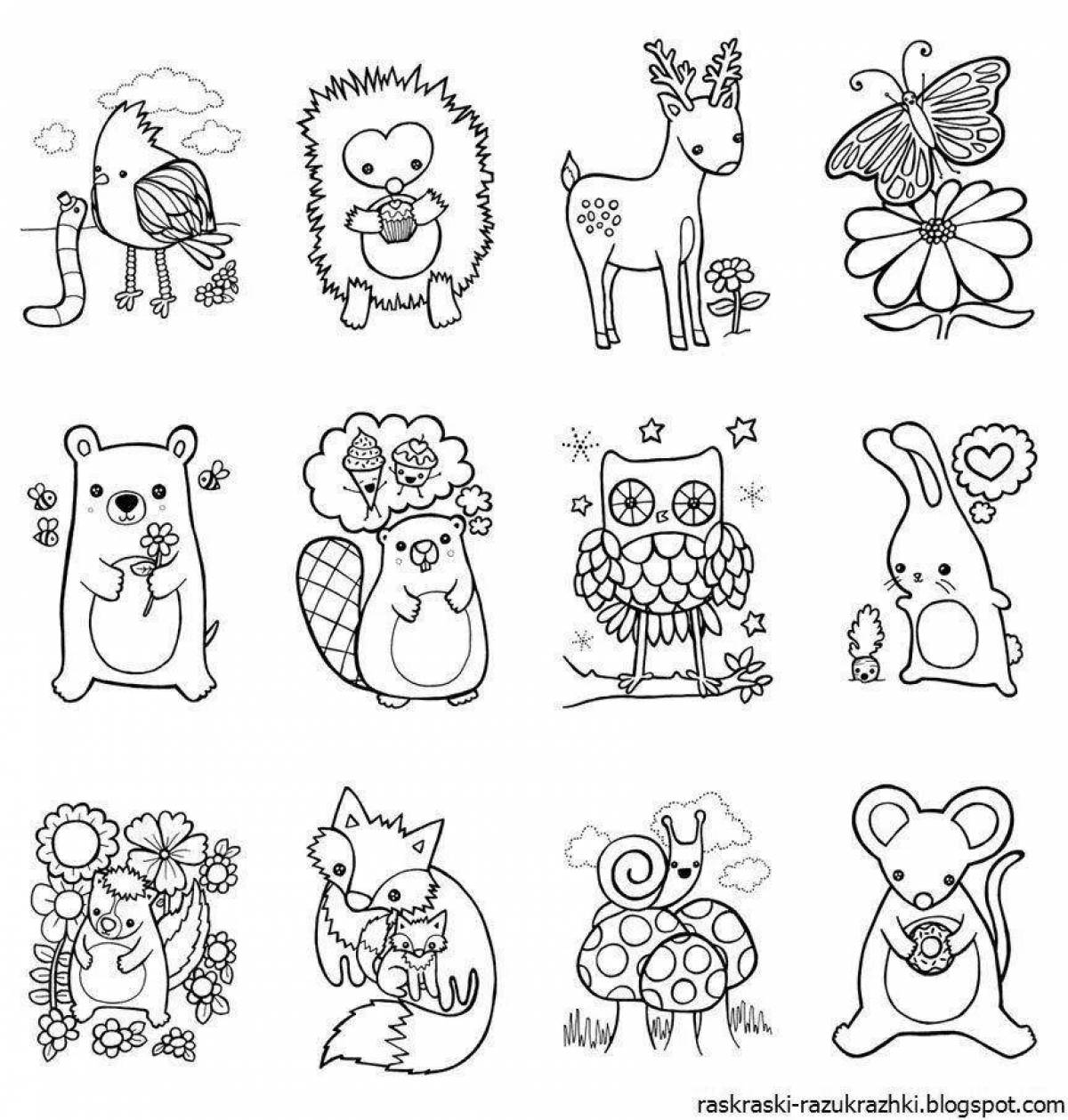 Colorful coloring page vector