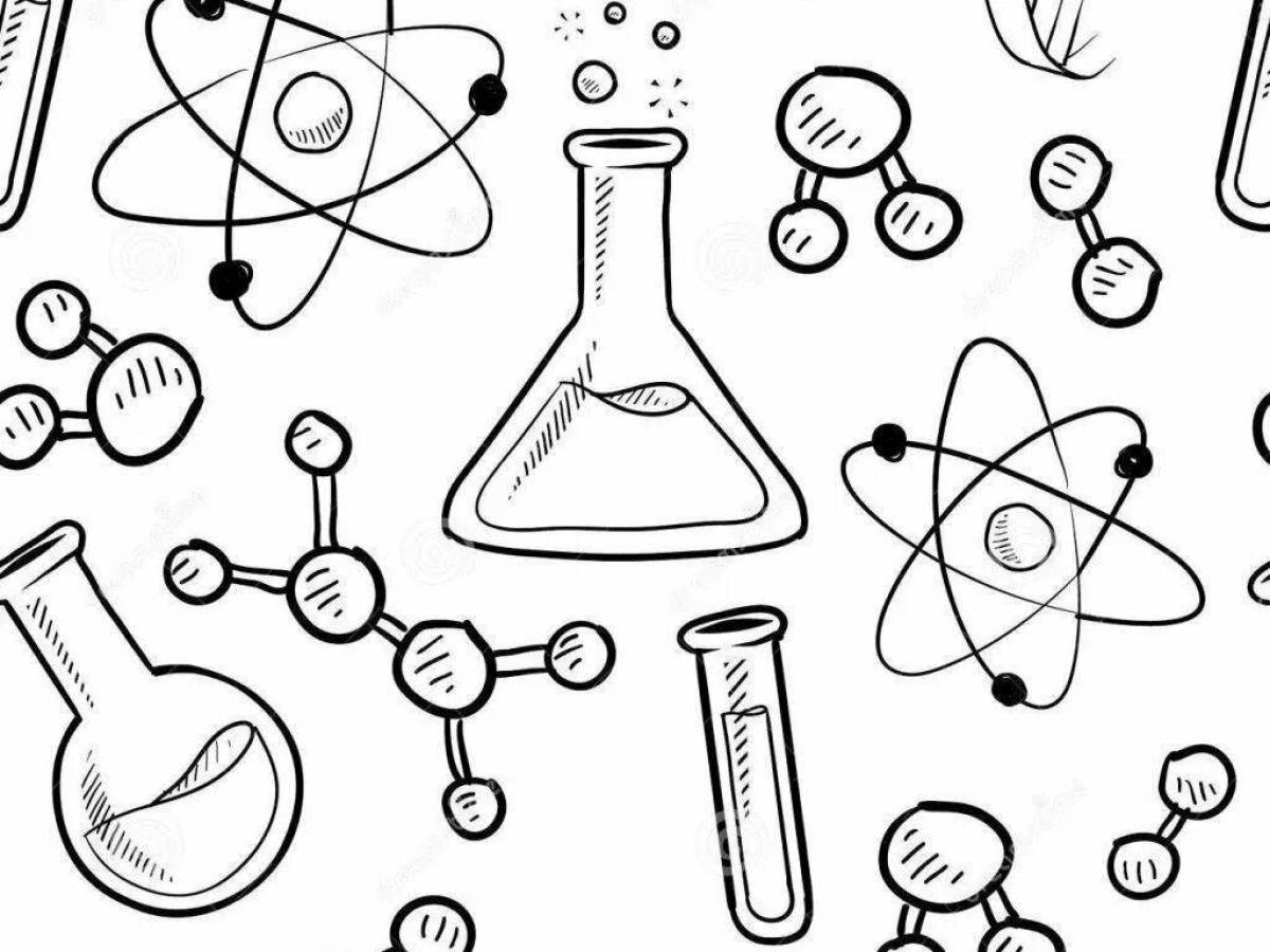 Colorful science coloring book