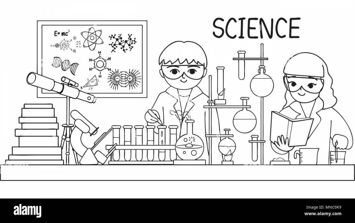 Interesting science coloring book