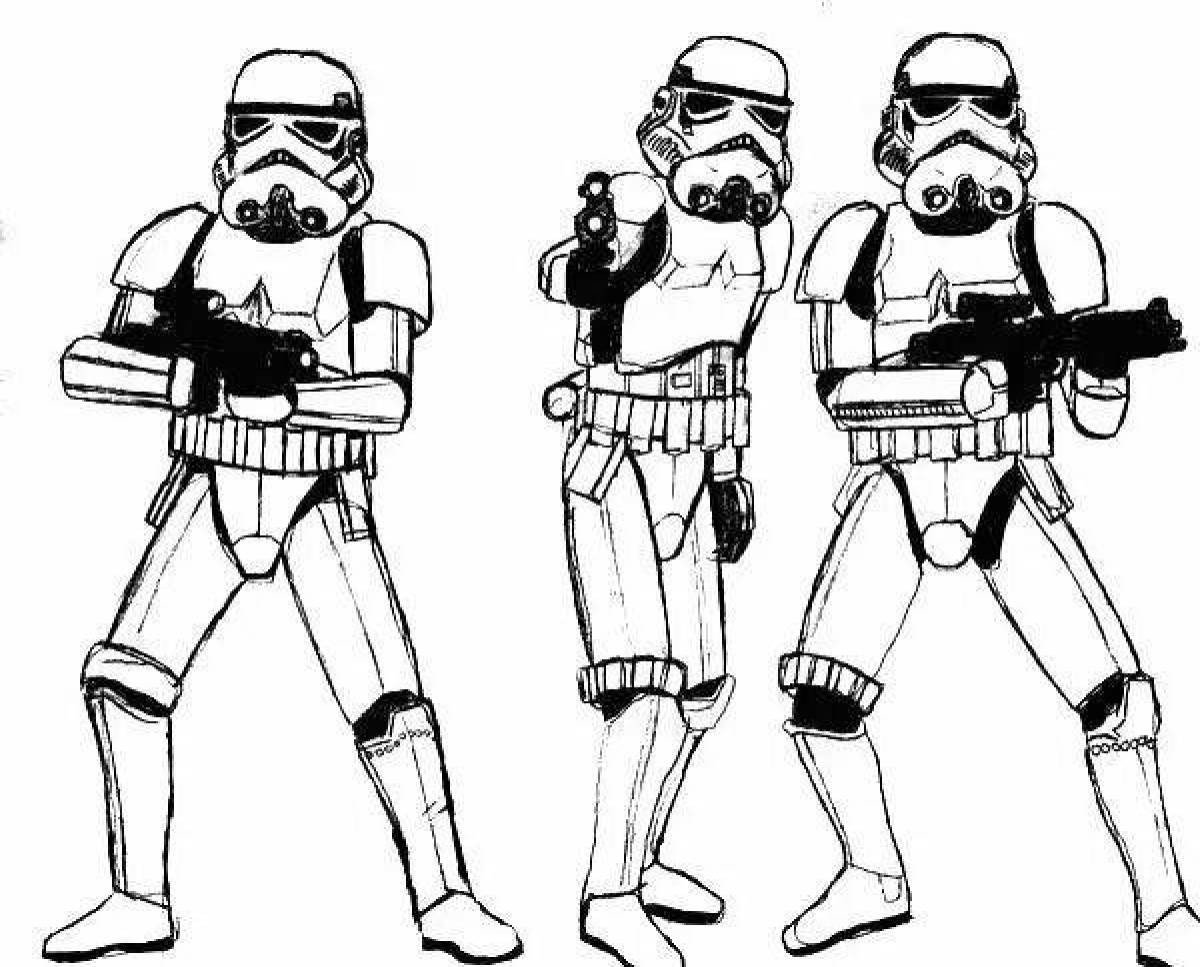 Detailed stormtrooper coloring page