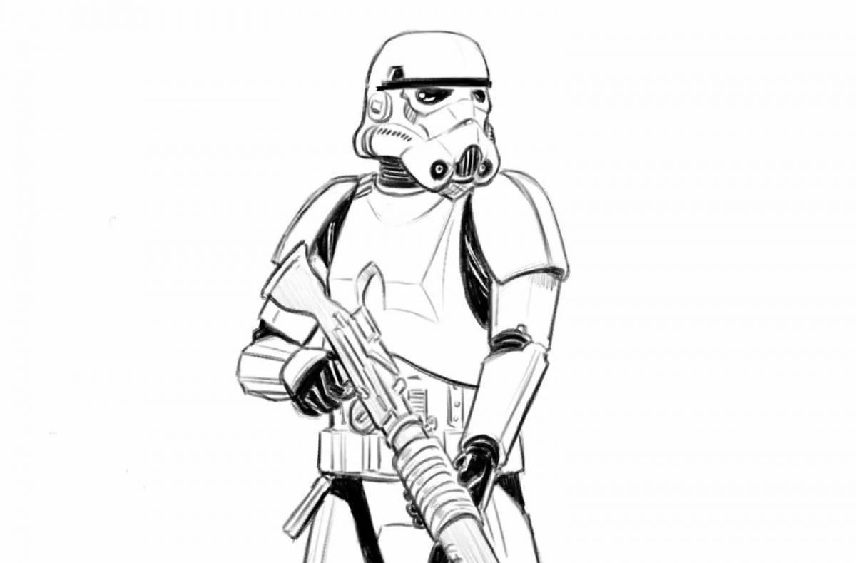 Coloring page fascinating stormtrooper
