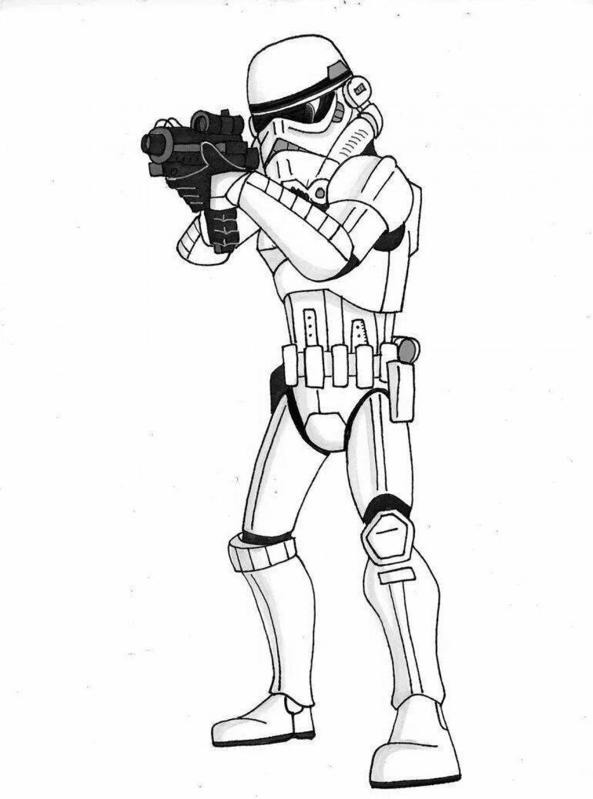 Great stormtrooper coloring page