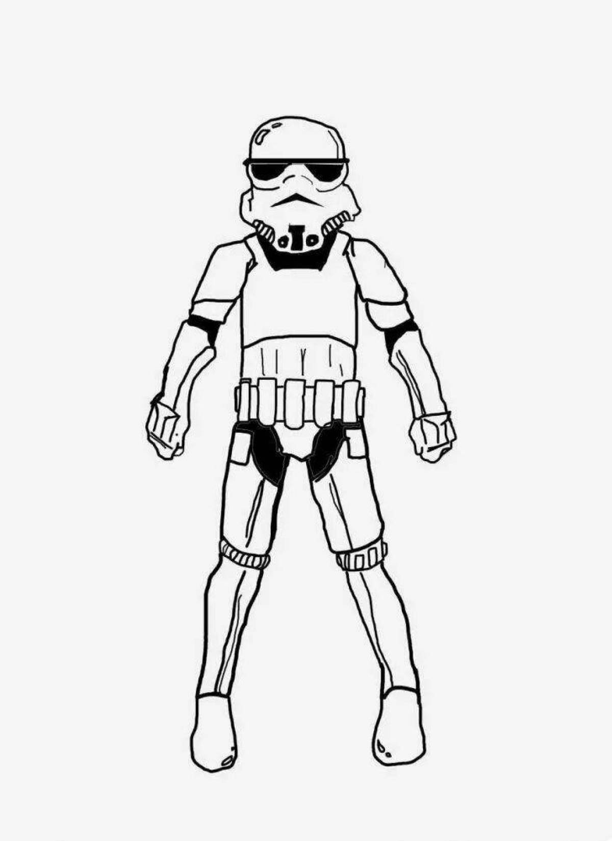 Exquisite stormtrooper coloring page