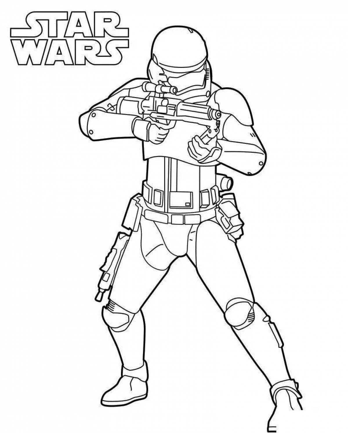Shiny stormtrooper coloring page