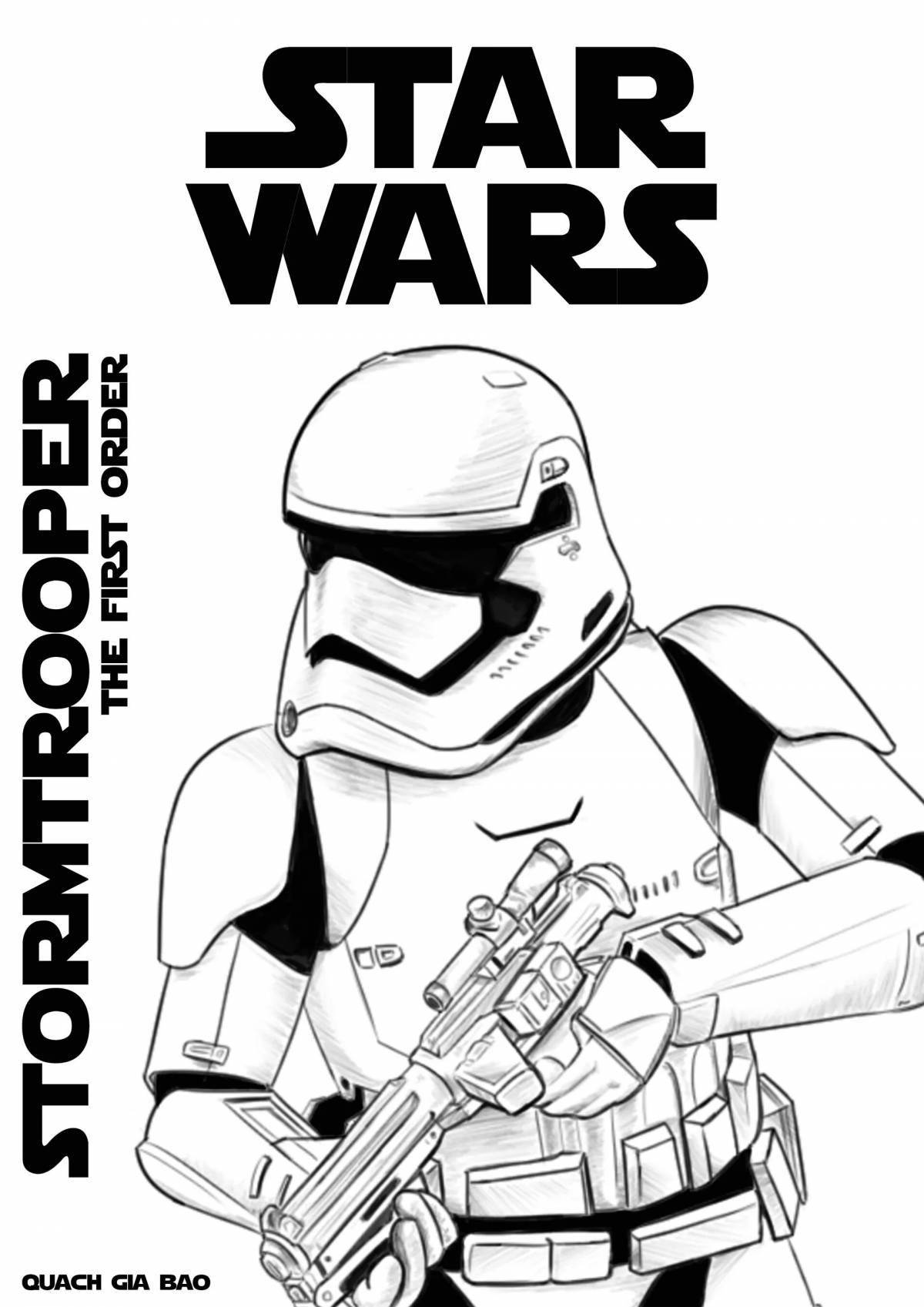 Tempting stormtrooper coloring page