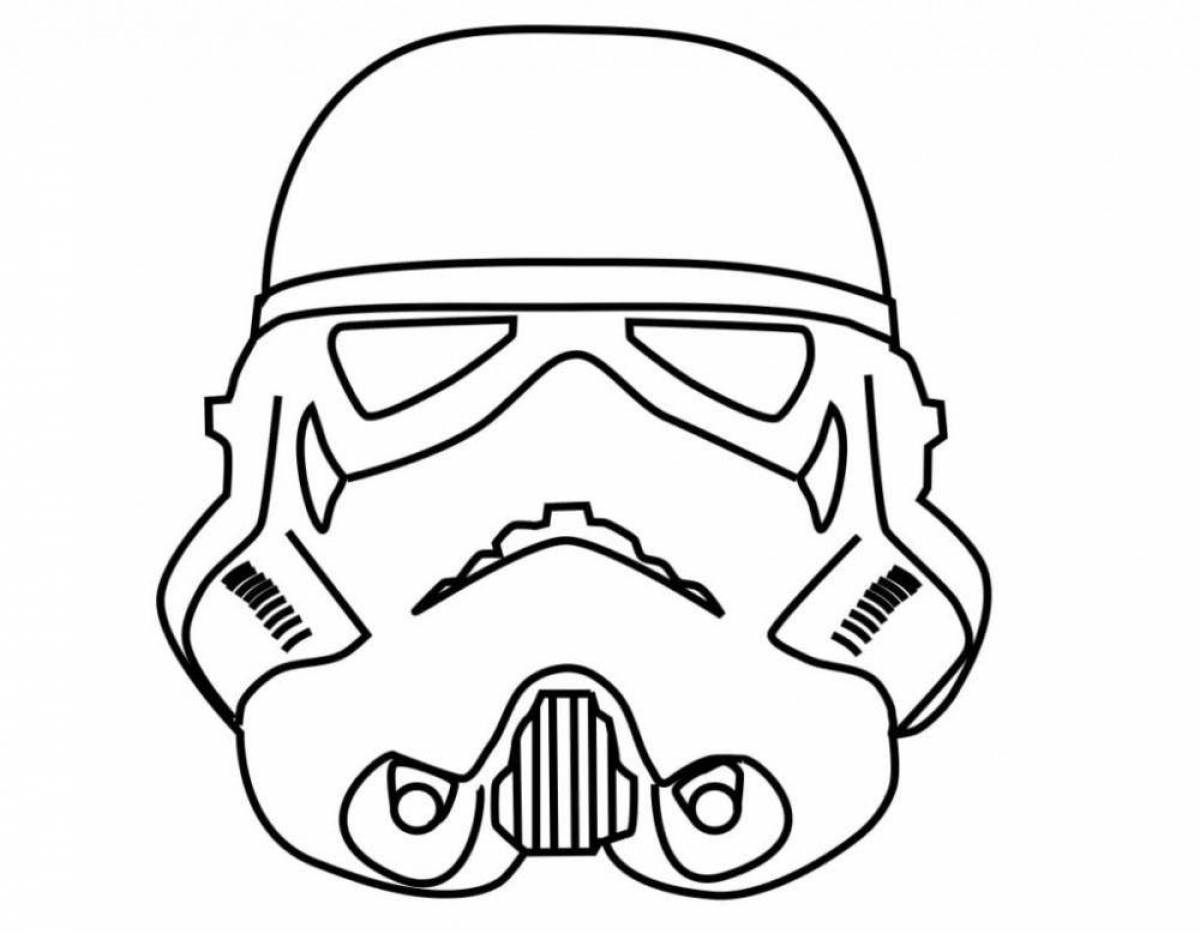 Adorable stormtrooper coloring page